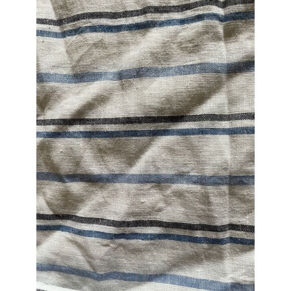 Tommy Bahama Women's Off The Shoulder Linen Stripe MIDI Dress Fringe Hem Medium - Picture 4 of 8